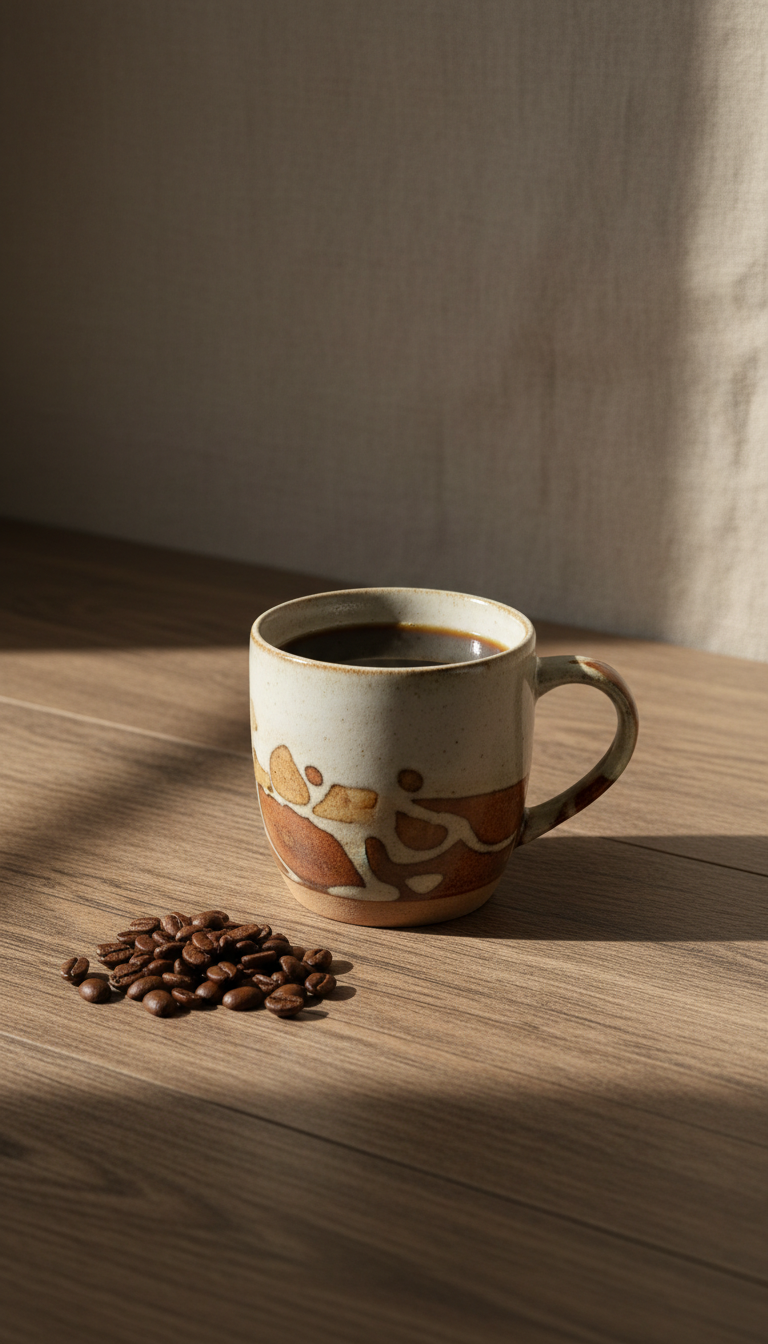 Ceramic Mug With Fresh Brewed Coffee